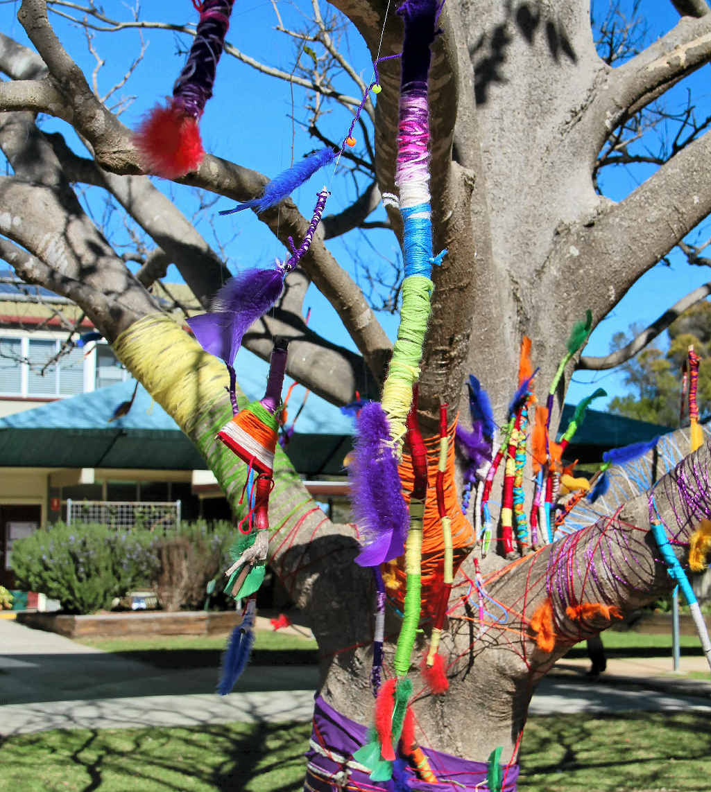 Wheatvale school’s students all played a hand in creating their winning tree display.